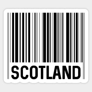 Scotland Bar Code Design (Black) Sticker